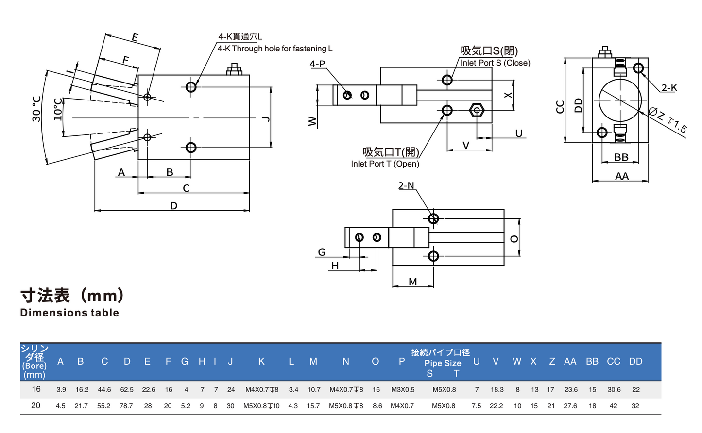CRG GMHC2-16D Y型チャック