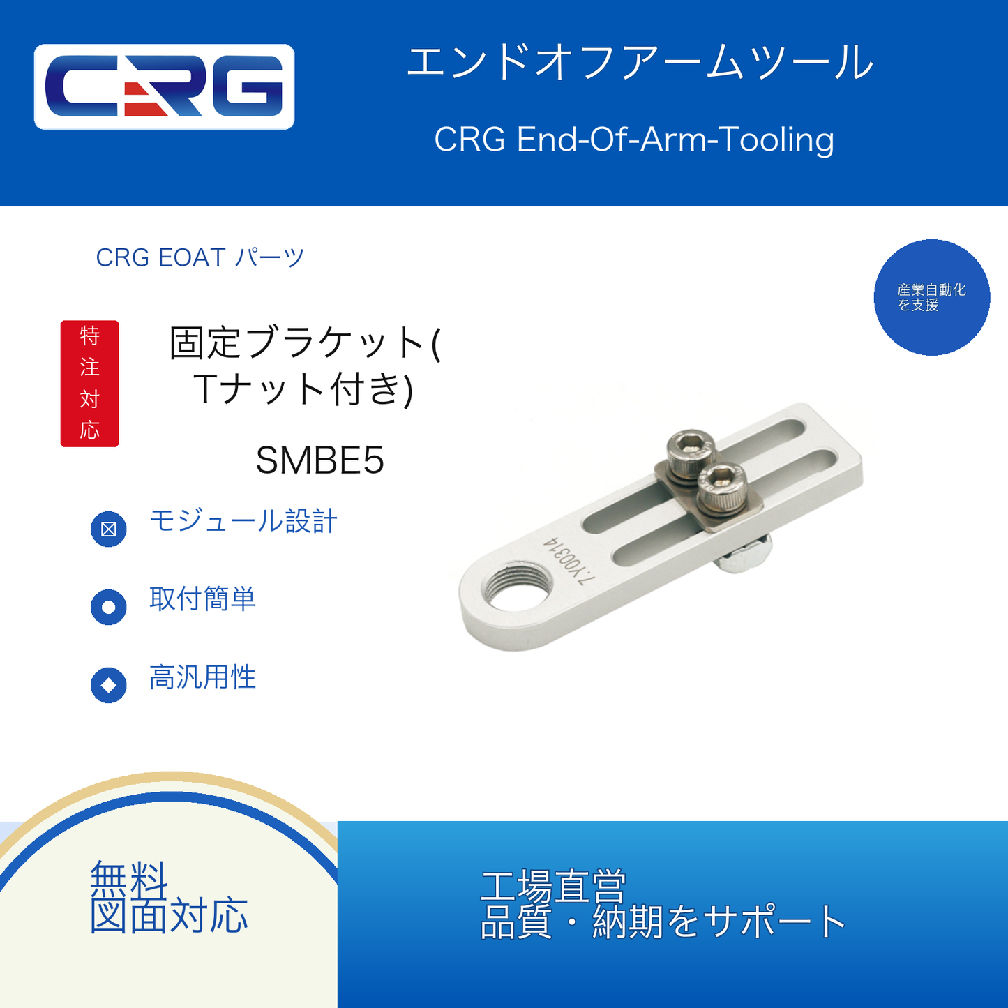 CRG SMBE5 固定支架(含T型螺母)